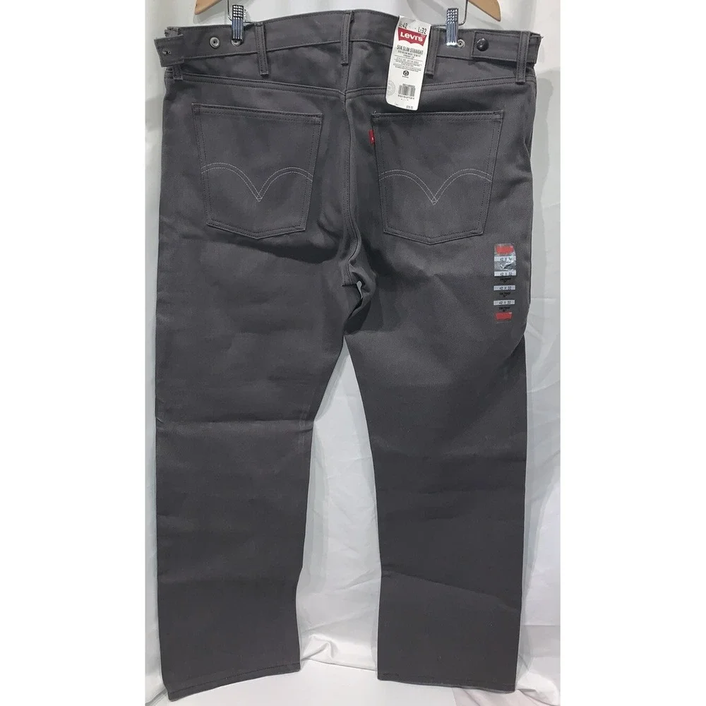 Vintage Levis 514 Rigid Slim Straight Blank Red Tab Work Pants Men's 42 X 32 🔥
